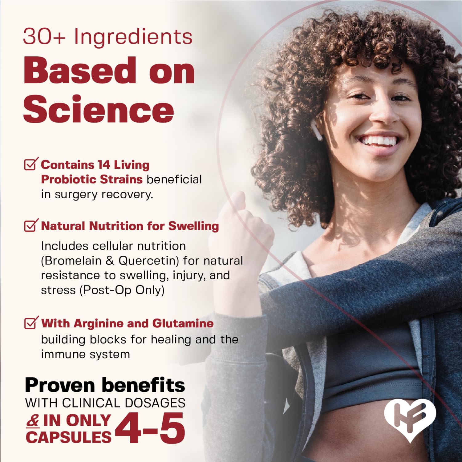 HealFast Complete Surgery & Injury Recovery Supplement: for Wound, Scar Treatment & Bruising w/Vitamins, Bromelain, Quercetin & Probiotics (Pre+Post Op) HealFastAu supplements