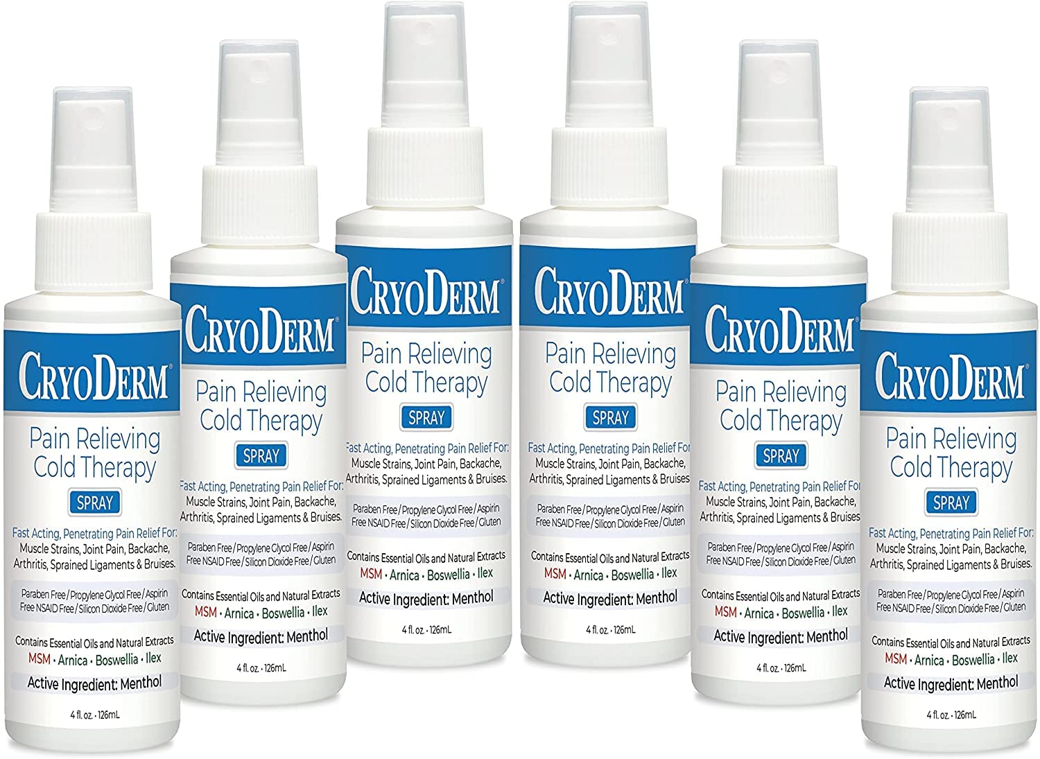 CryoDerm 4 oz Spray Cold Therapy (6 Pack) CryoDermAu supplements