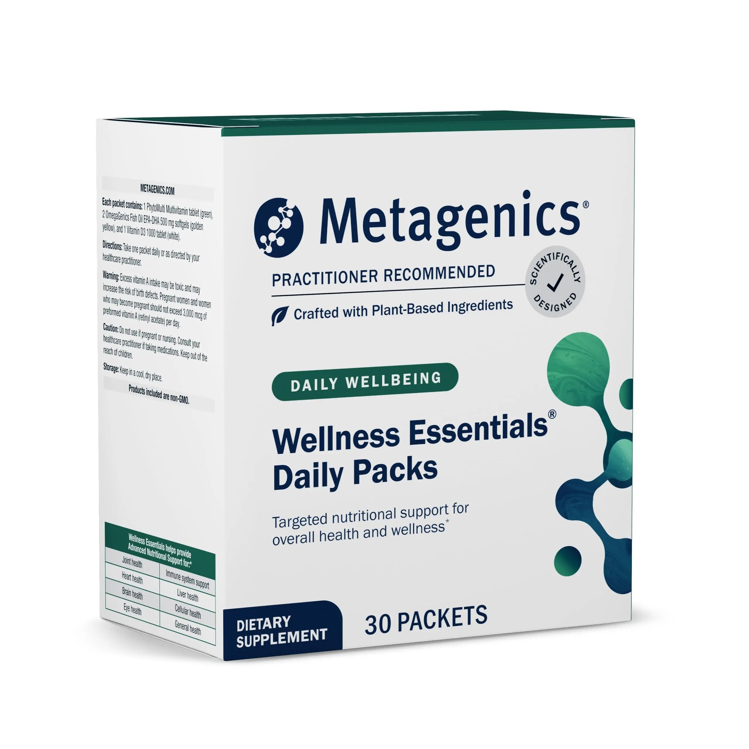 Metagenics Wellness Essentials Daily Packs - Multivitamin & Omega-3 Packets with Vitamins A, C, D, E & B - Supports Heart, Brain, Immune & Bone Health MetagenicsAu supplements