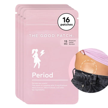 The Good Patch Period Patch with Hemp for Cramps, Sustained Release for up to 12 Hours, Natural Patch with Hemp, Black Cohosh, Plant Powered Wearable Wellness (16 Total Patches) The Good PatchAu supplements