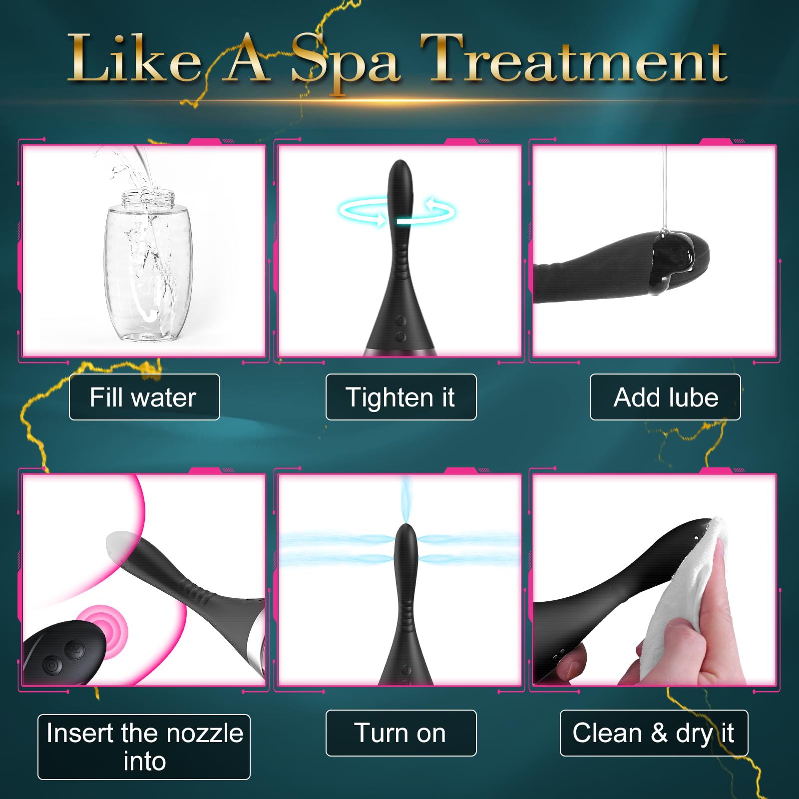 15oz Electric Enema Bulb -Remote Anal Douche, 3 Enema Speeds,Bendable Enema Douche SEXY SLAVEAu supplements