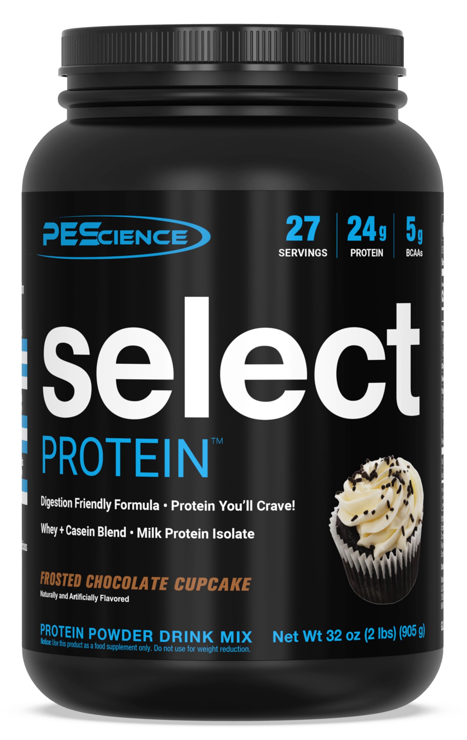 PEScience Select Low Carb Protein Powder, Chocolate Cupcake, 27 Serving, Keto PEScienceUS supplements