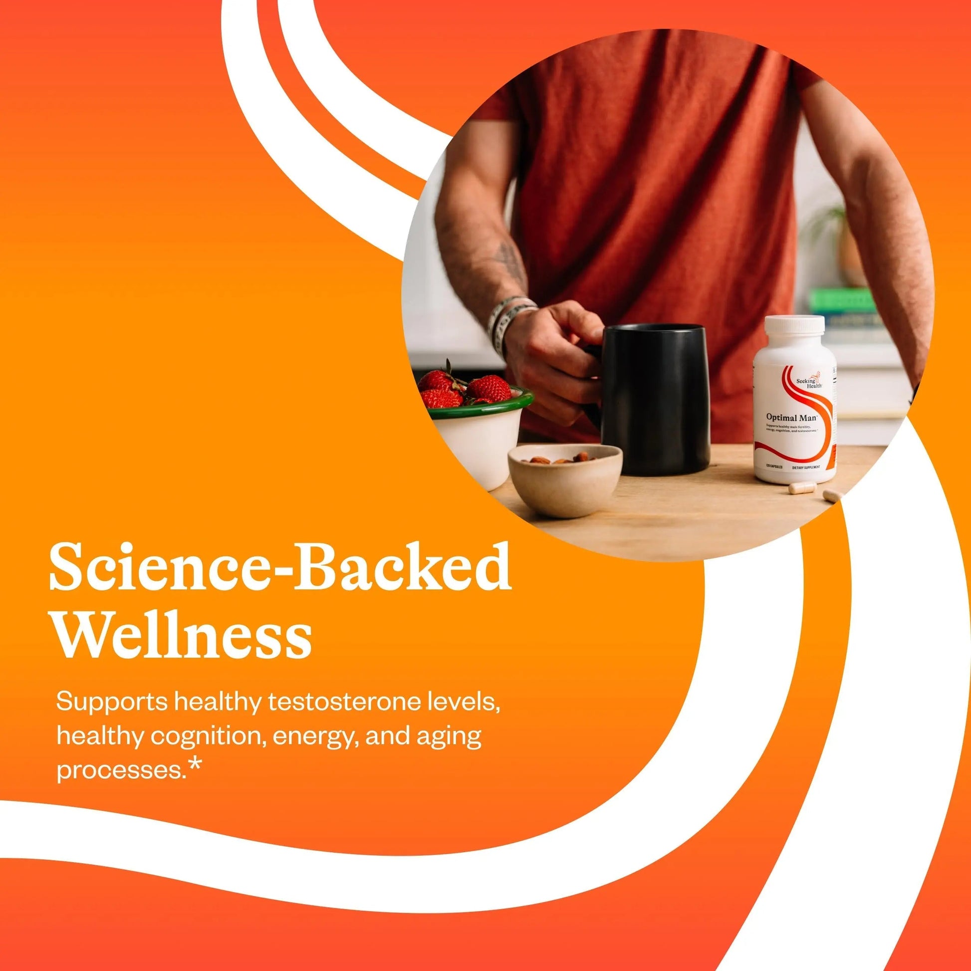 Seeking Health Optimal Man - Multivitamin Supplement with Zinc, Active Folate, & Alpha-Lipoic Acid - Multivitamin Supports Energy & Brain Health - Support Healthy Aging Seeking HealthAu supplements