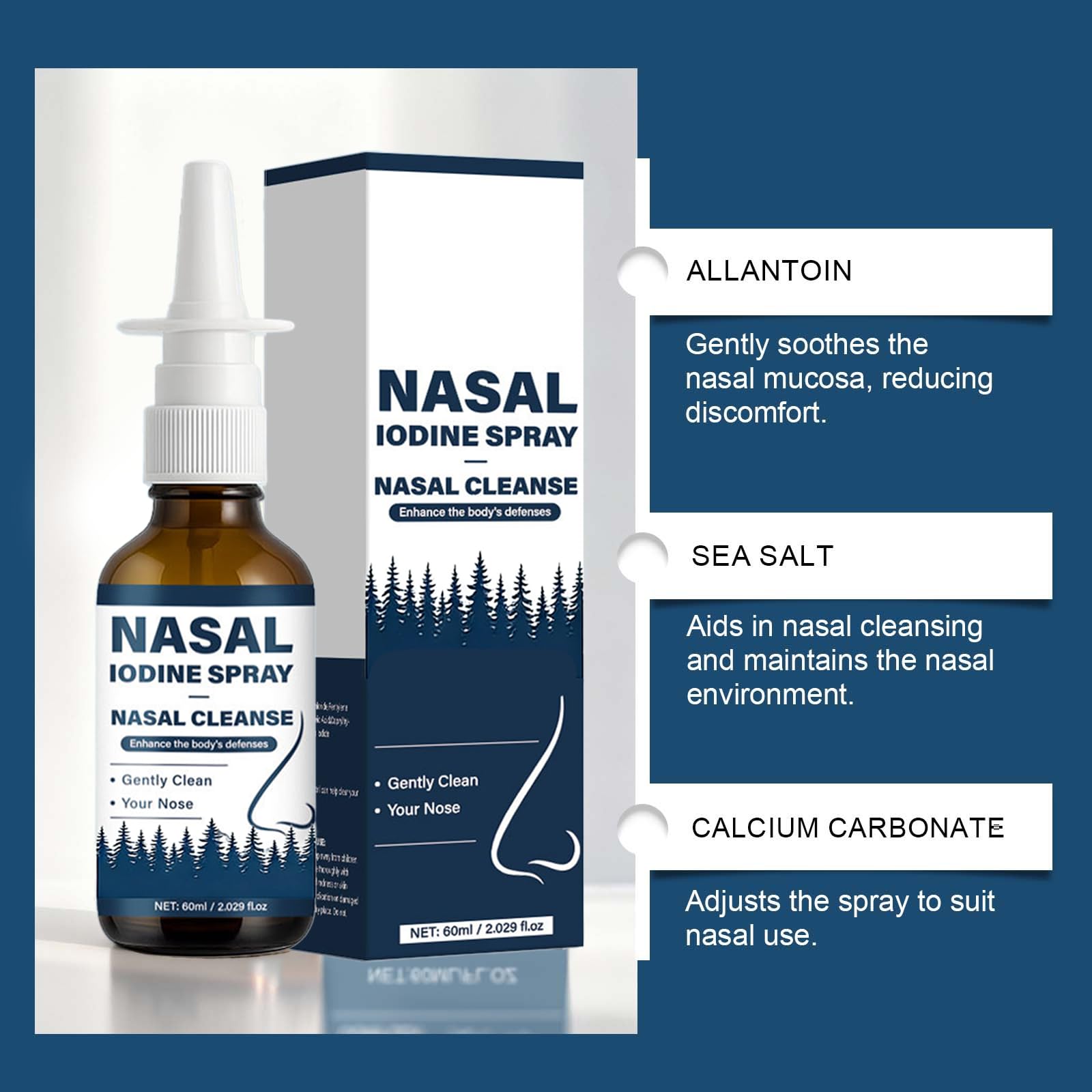 VIPUDA Nutramd Iodine Nasal Spray, Cleanses & Refreshes Your Nasal Passages, Iodine & Fulvic Acid Blend, 100% Natural Mineral Formula – 60 ml/2.029 fl.oz (1pc) VIPUDAAu supplements
