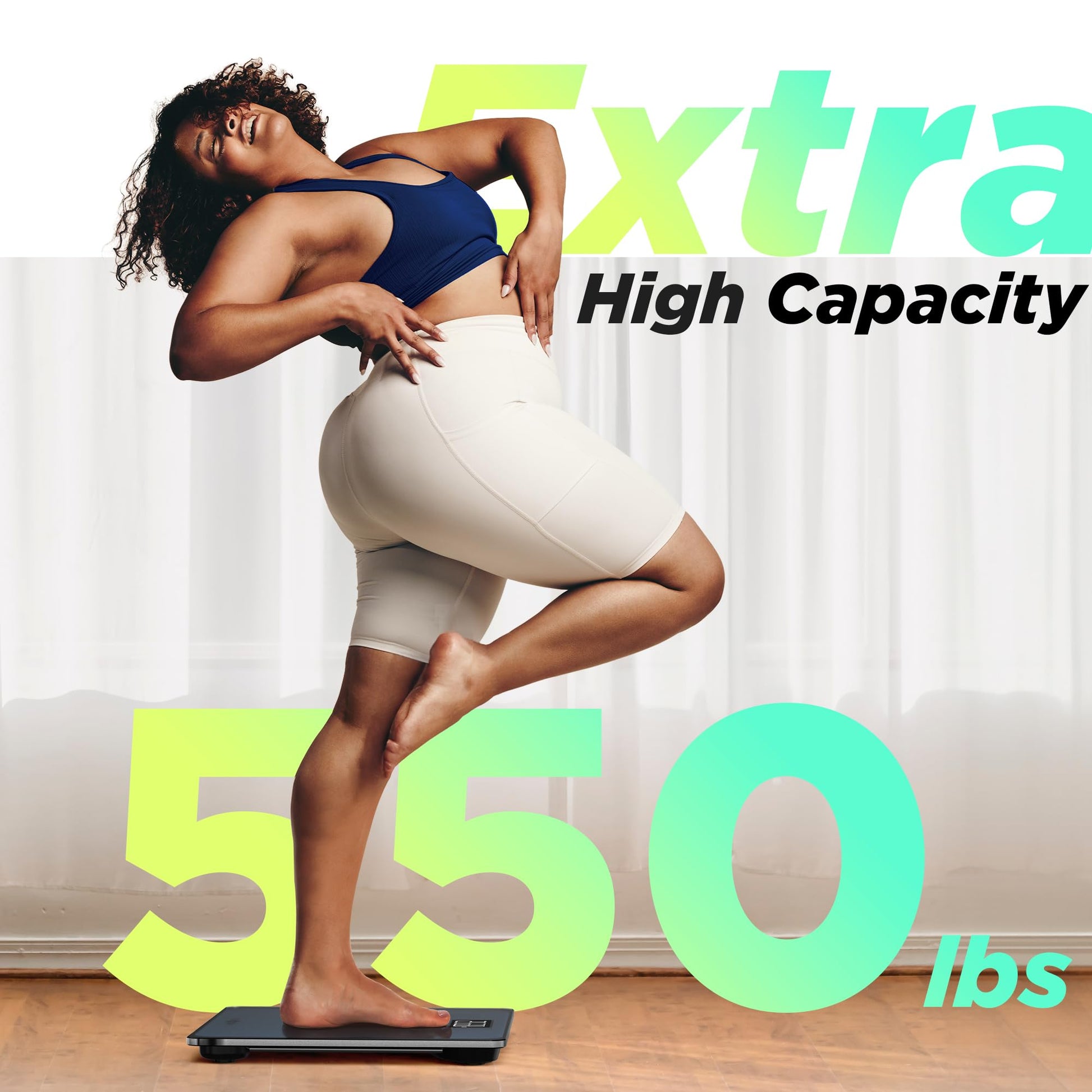 RunSTAR 550lb Bathroom Digital Scale for Body Weight with Ultra-Wide Platform and Large runstarAu supplements