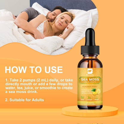 B BEWORTHS Sea Moss Liquid Drops - Organic Irish Sea Moss Gel with Burdock Root B BEWORTHSUS supplements