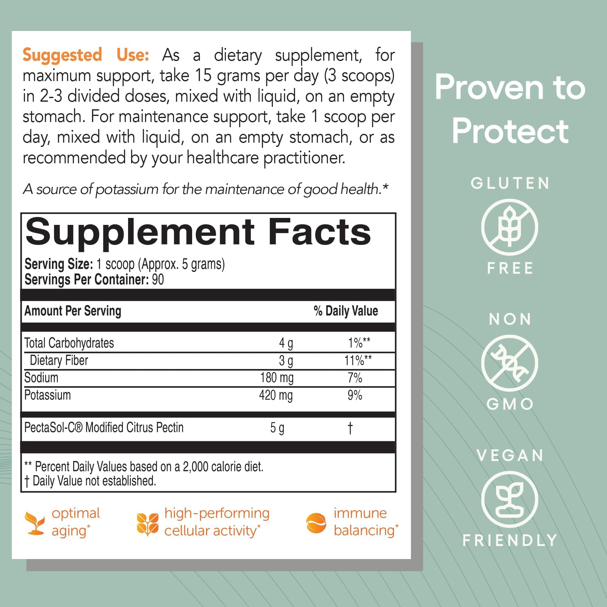 PectaSol Modified Citrus Pectin – 454g Powder – Total-Body Health Supplement to Support the Heart, Immune System, Inflammation Response & Healthy Aging + Maintain Healthy Galectin-3 Levels EcoNugenicsAu supplements
