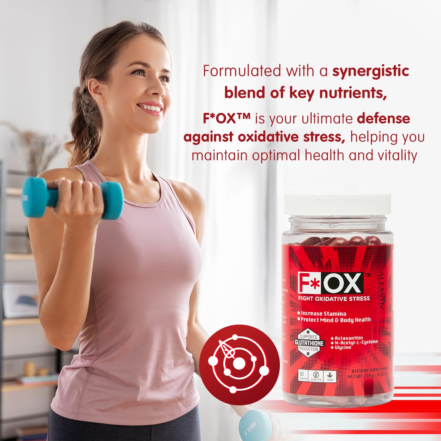 Alexsyn Antioxidant Support Formula – Concentrated Vegan & Gluten-Free Capsules – Helps Defend Against Oxidative Stress and Maintain Daily Vitality – 60 Capsules AlexsynAu supplements