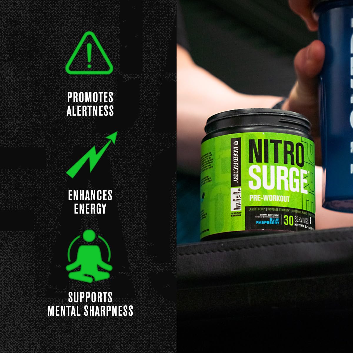 Jacked Factory Pre Workout Stack - N.O XT Nitric Oxide Booster & NITROSURGE High Jacked FactoryAu supplements