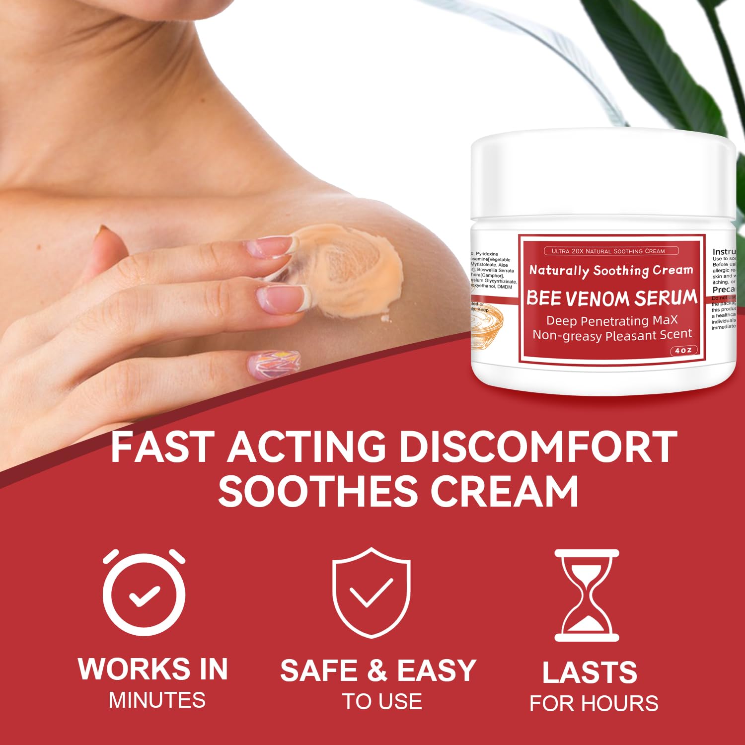 AEROMAXX Bee Venom Muscle & Joint Cream, 10X Ultra Strength Care Ointment, Natural Organic Formula, for Shoulder, Back, Neck, Hands, Knuckles, Elbows, Feet, Leg, Knees, Ankle, Adults, Seniors AEROMAXXAu supplements