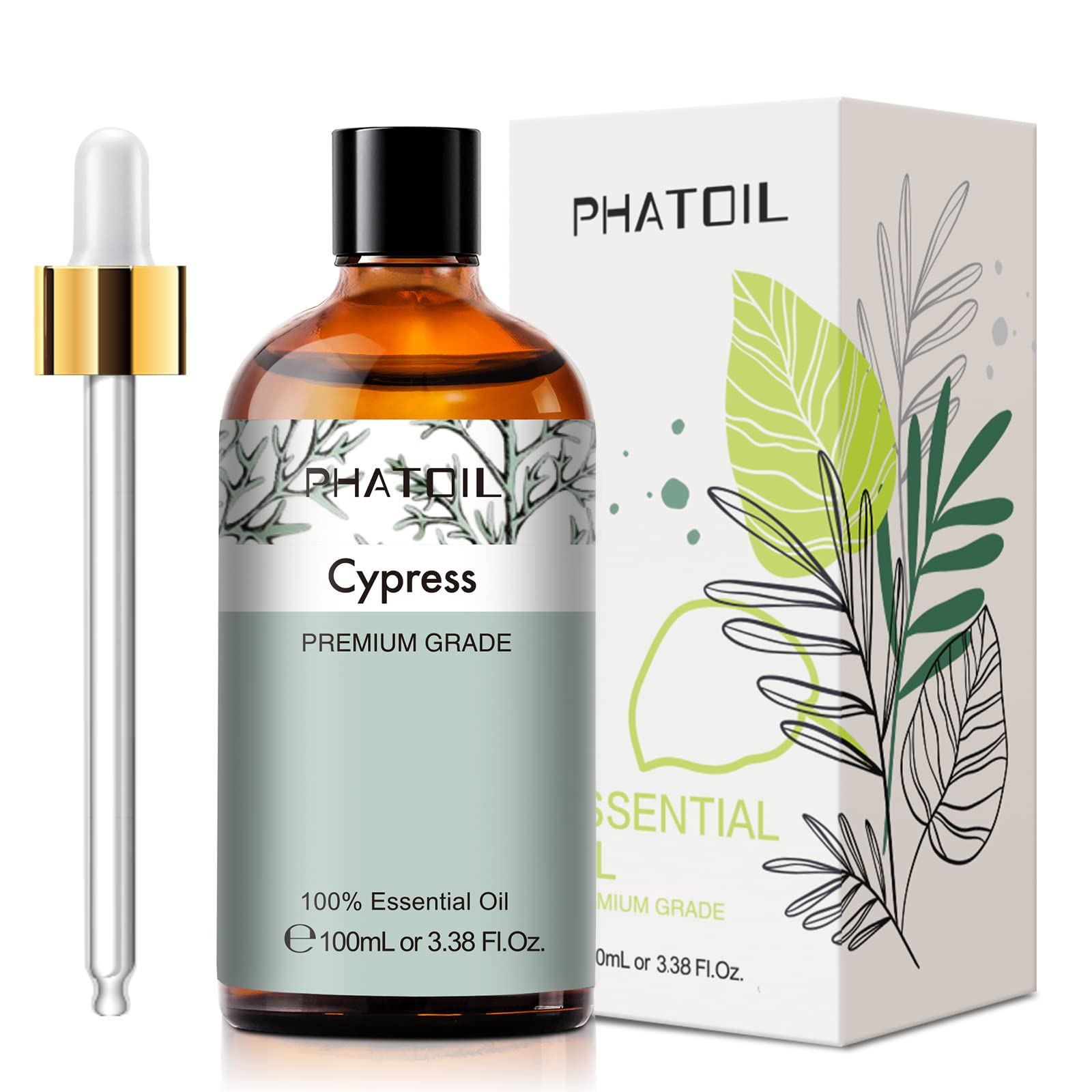 Cypress 3.38fl.oz Essential Oil, PHATOIL Aromatherapy Essential Oils for Diffuser, Humidifier PHATOILAu supplements