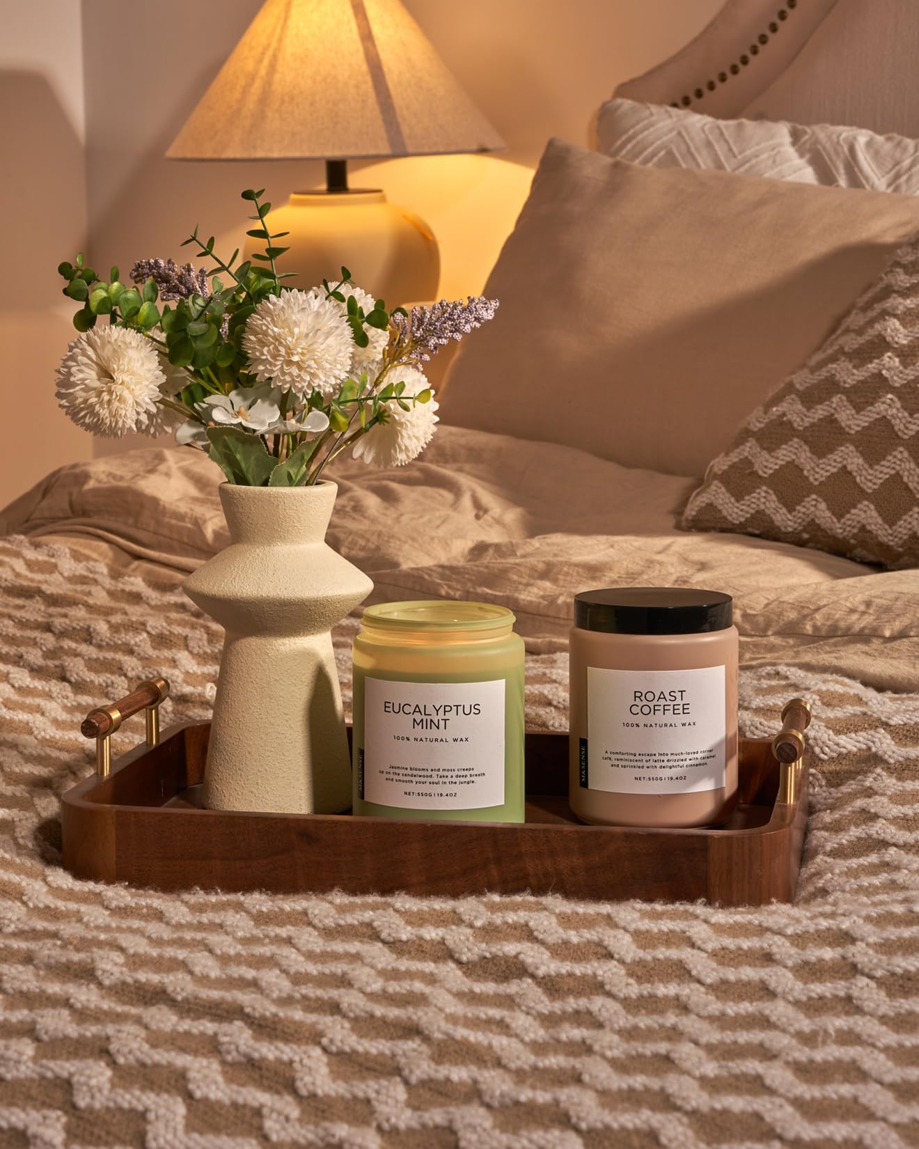 M&SENSE Eucalyptus Mint Candles for Home Scented, 19.4oz 110 Hours Burn Soy Aromatherapy M&SENSEAu supplements