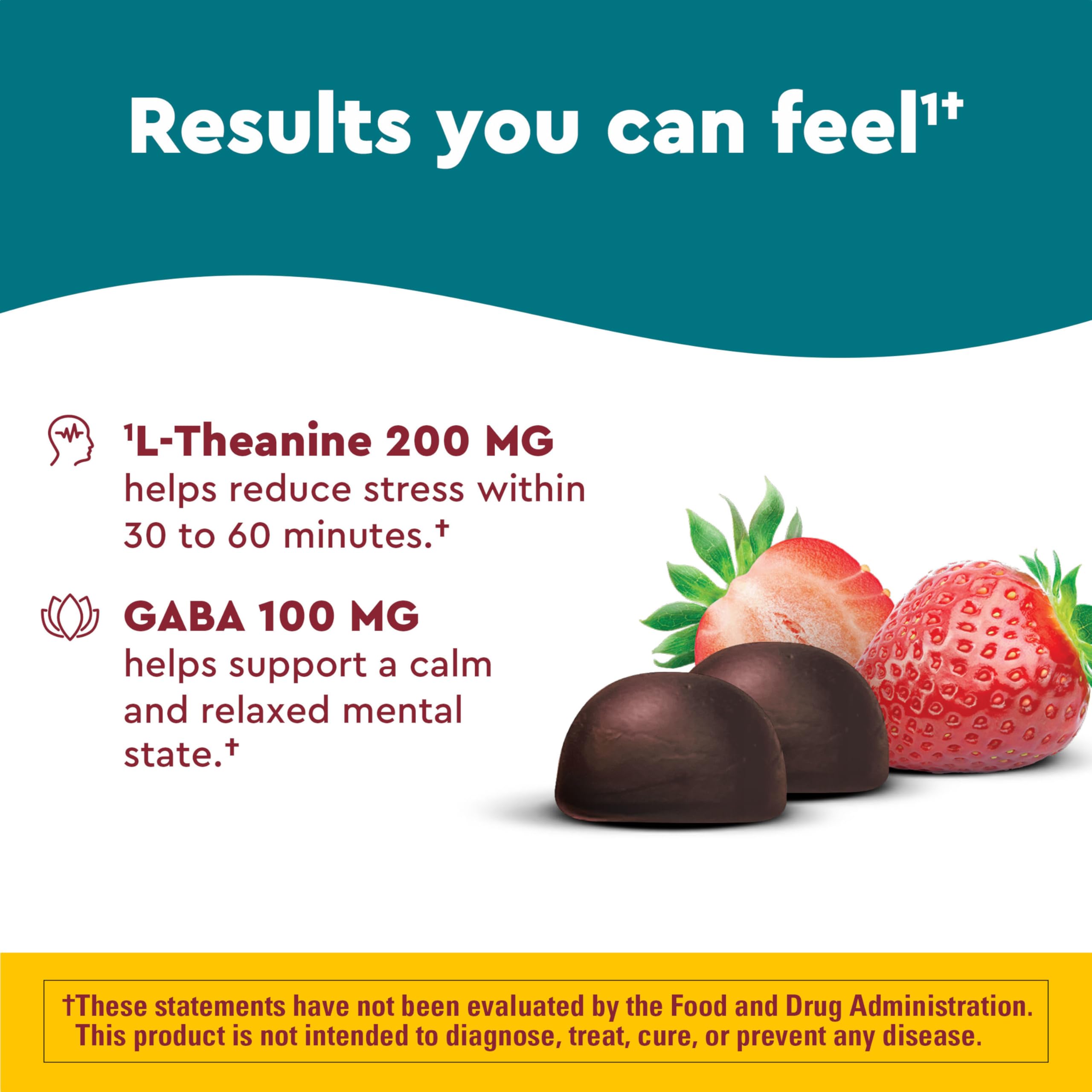 Nature Made Wellblends Stress Relief Gummies, L theanine 200mg to Help Reduce Stress, with GABA 100mg, Same Day Stress Support, 40 Strawberry Flavor Gummies Nature MadeAu supplements