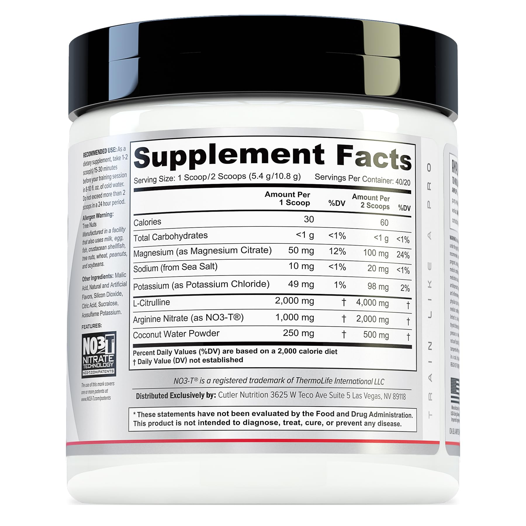 Cutler Nutrition Amplify Pump Pre Workout Caffeine Free Nitric Oxide Booster containing Arginine and Citrulline Pre-Workout for Maximum Pumps Flavor Strawberry Cutler NutritionAu supplements