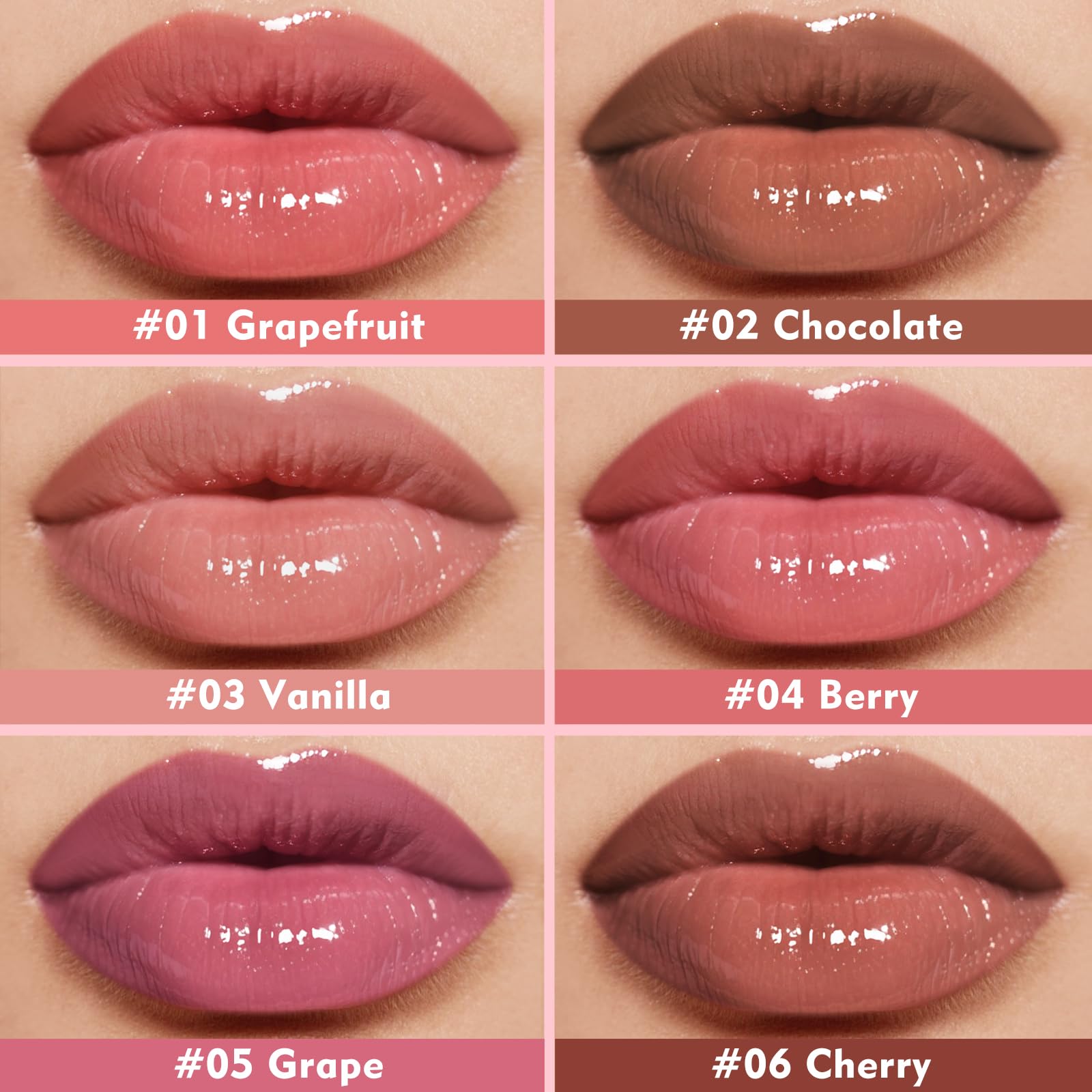 KIMUSE 6 Pcs Tinted Lip Butter Hydration Balm Set, 6 Flavored Shades Hydrating Plumping Gloss with Hyaluronic Acid & Vitamin E, Sheer Tint, Non-Sticky | Vegan Lip Care Makeup for Dry Lips & Daily KIMUSEAu supplements
