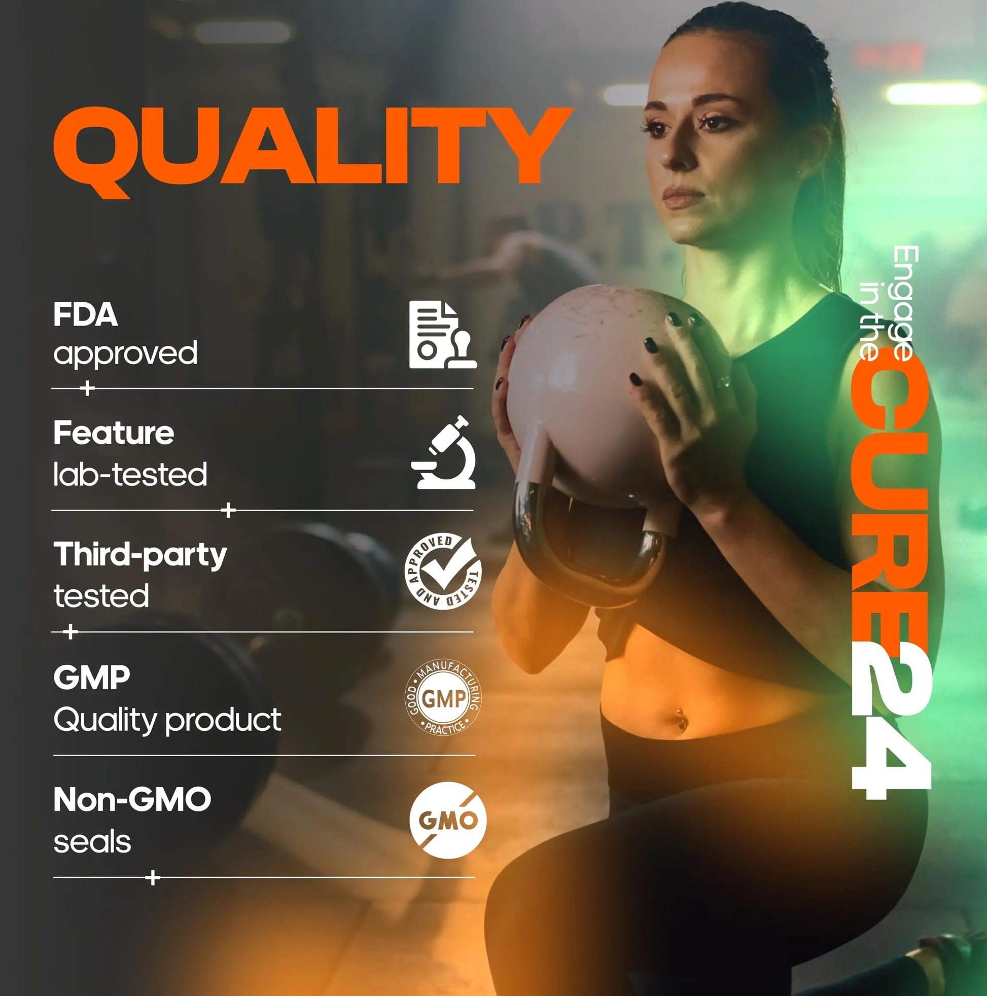 Cure24 Bovine X3 Colostrum Supplement Powder for Humans, 100% Pure Whole Natural Grass Fed Superfood, High IgG, Plus Probiotic & Prebiotic, Natural Peach-Mango Flavor, Made in USA Cure24nz supplements
