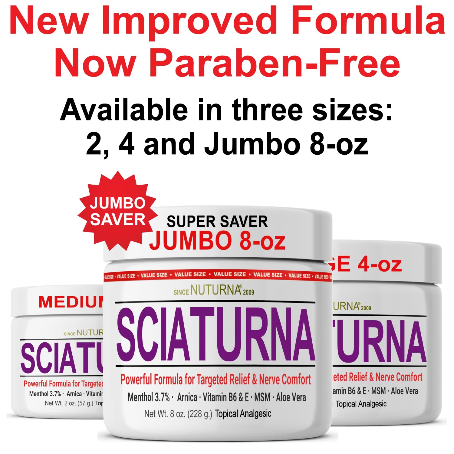 Sciatica Nerve Cream - Maximum Strength Comfort Cream for Feet, Hands, Legs, Toes, Back - Natural Ultra Strength Arnica, MSM, Menthol, Soothing Comfort, 2 Oz NuturnaAu supplements