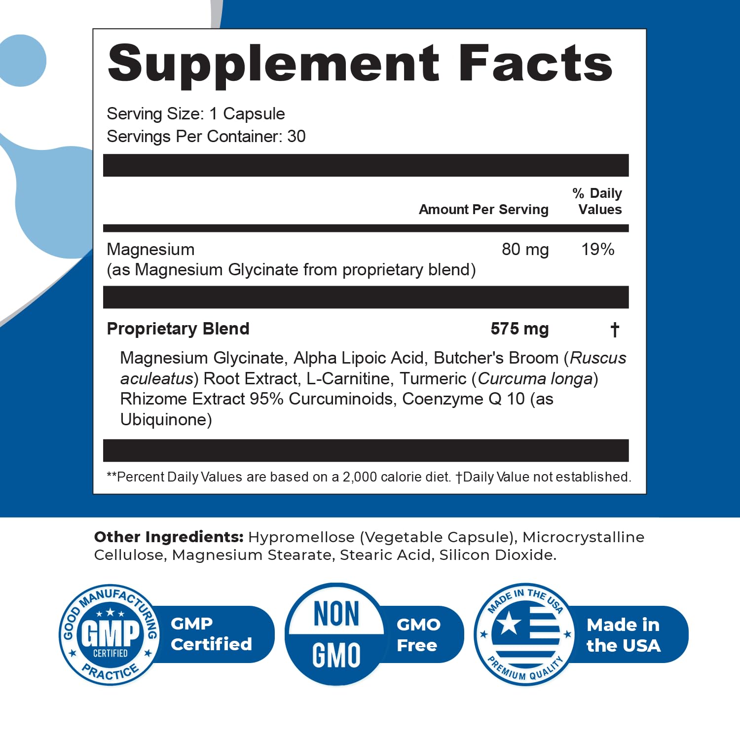 Orby NerveFlow – Natural Daily Wellness Supplement with Magnesium, Turmeric & CoQ10 – Non-GMO, GMP Certified, Made in USA – 30 Capsules, 1 Month Supply OrbyAu supplements