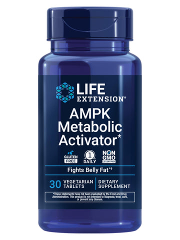 Life Extension AMPK Metabolic Activator*, Hesperidin, G. pentaphyllum, Fight unwanted Belly Fat, Target Overall Fat, Gluten-Free, Vegetarian, 1-Daily, Non-GMO, 30 Tablets