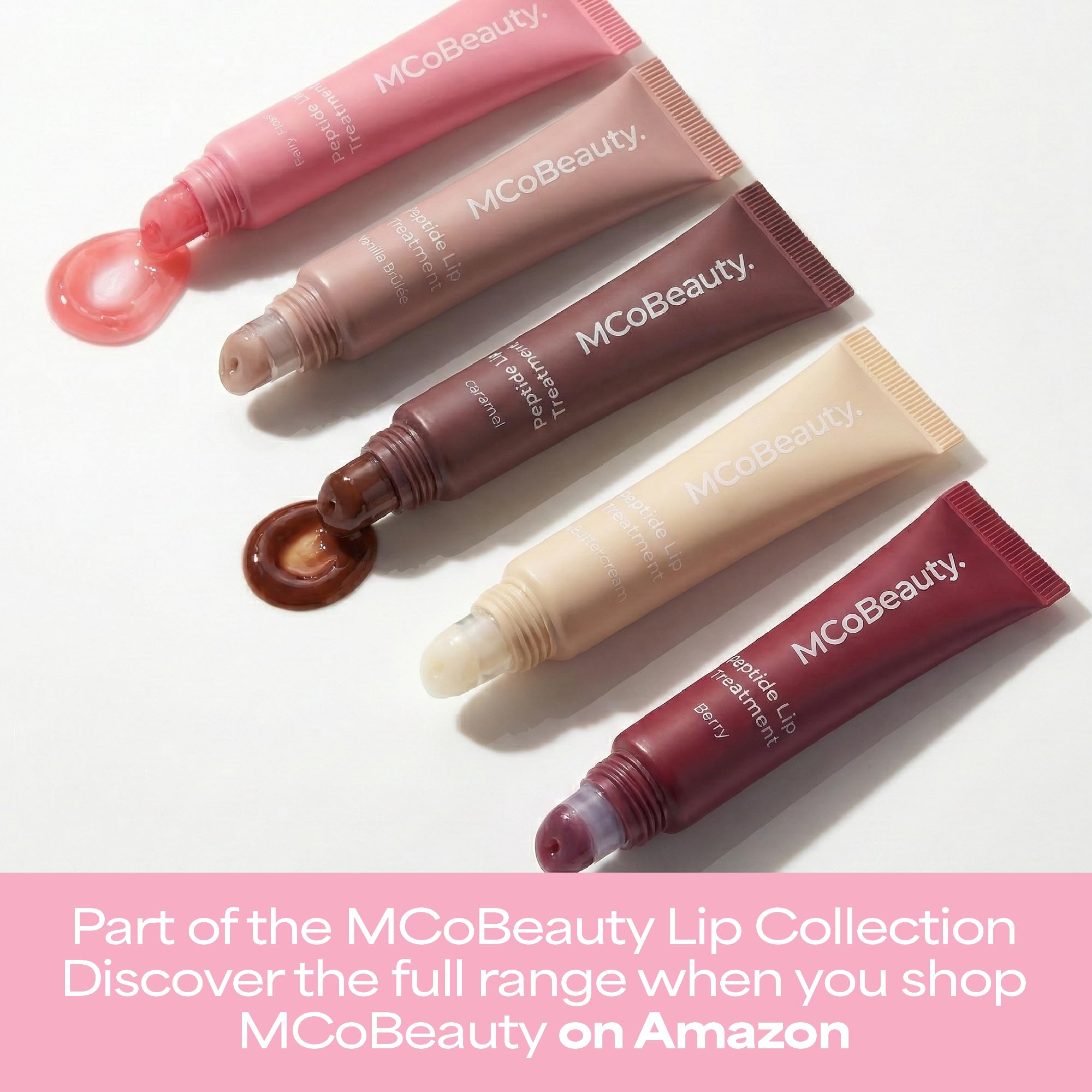 MCoBeauty Peptide Lip Treatment Caramel - Nude Brown Tinted Lip Balm Plumper Gloss for Women - Hydrating Lip Oil with Shea Butter, Peptides for Soft Plump Lips - Vegan Cruelty Free Lip Care MCoBeautyAu supplements