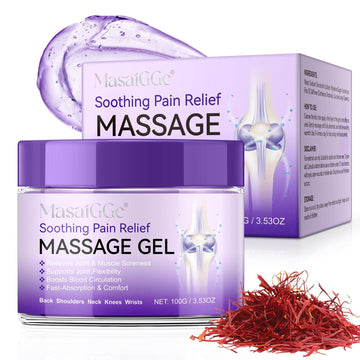 Soothing Massage Gel - Joint Massage Purple Gel, Natural Ingredients & Fast-Absorbing for Soothing Joint, Shoulder, Knee, Back & Muscle Stiffness GTZSXNPAu supplements