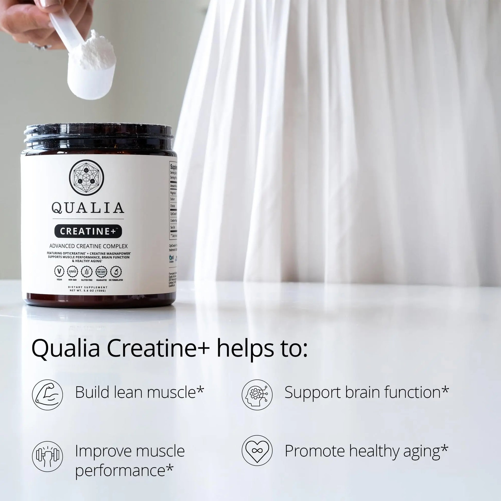 Qualia Creatine | Advanced Creatine Complex | 2 Sources + Magnesium | Optimized Absorption | Muscle Performance, Brain Function, & Healthy Aging (30 Servings) QUALIA LIFE SCIENCESnz supplements