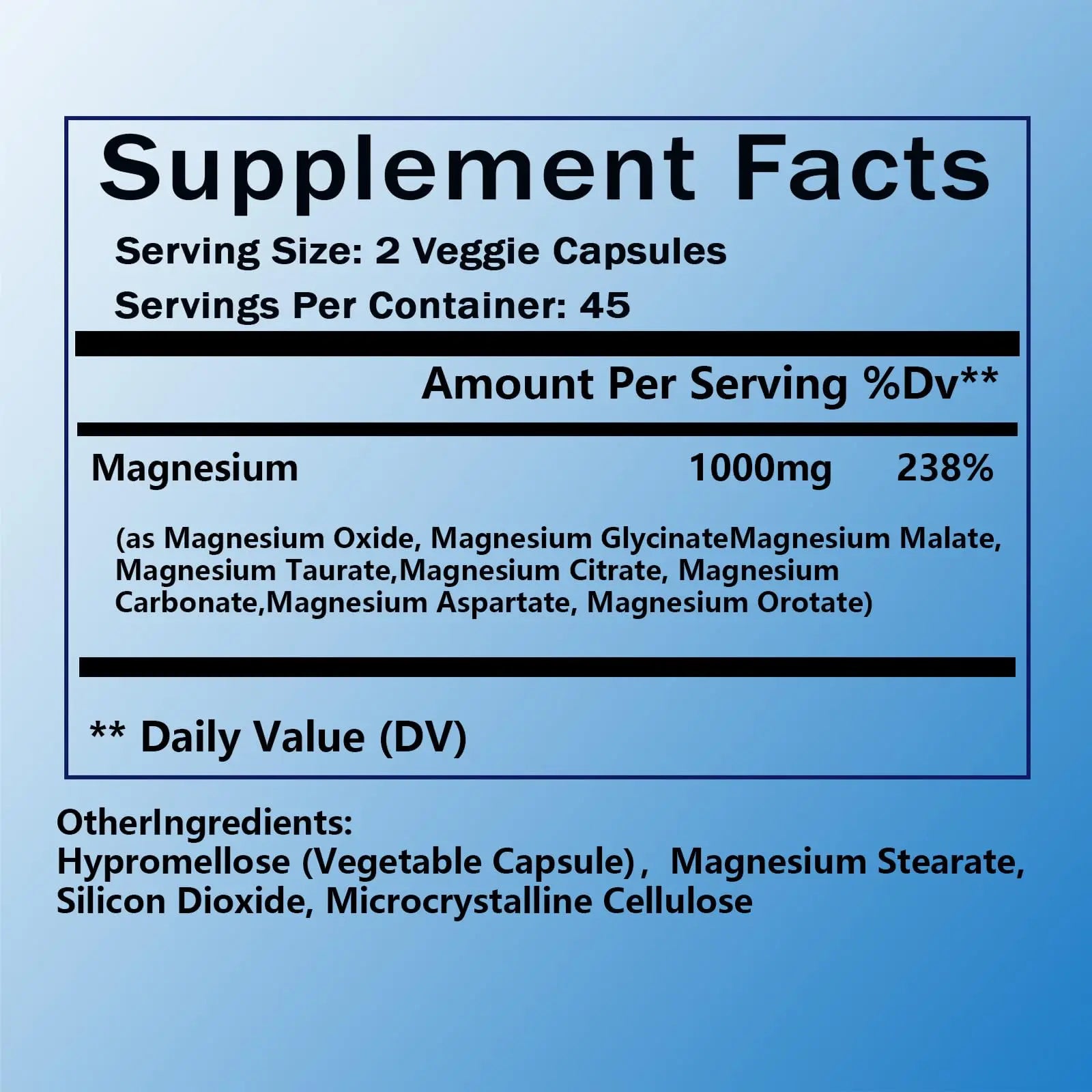 Magnesium Complex Supplement - 8 Elemental Magnesium 1000mg - Glycinate, Citrate, Malate, Taurate Chelated | Easy Absorption, Energy Support | Vegan Non-GMO, 90 Capsules (1pc) KFUKFUnz supplements
