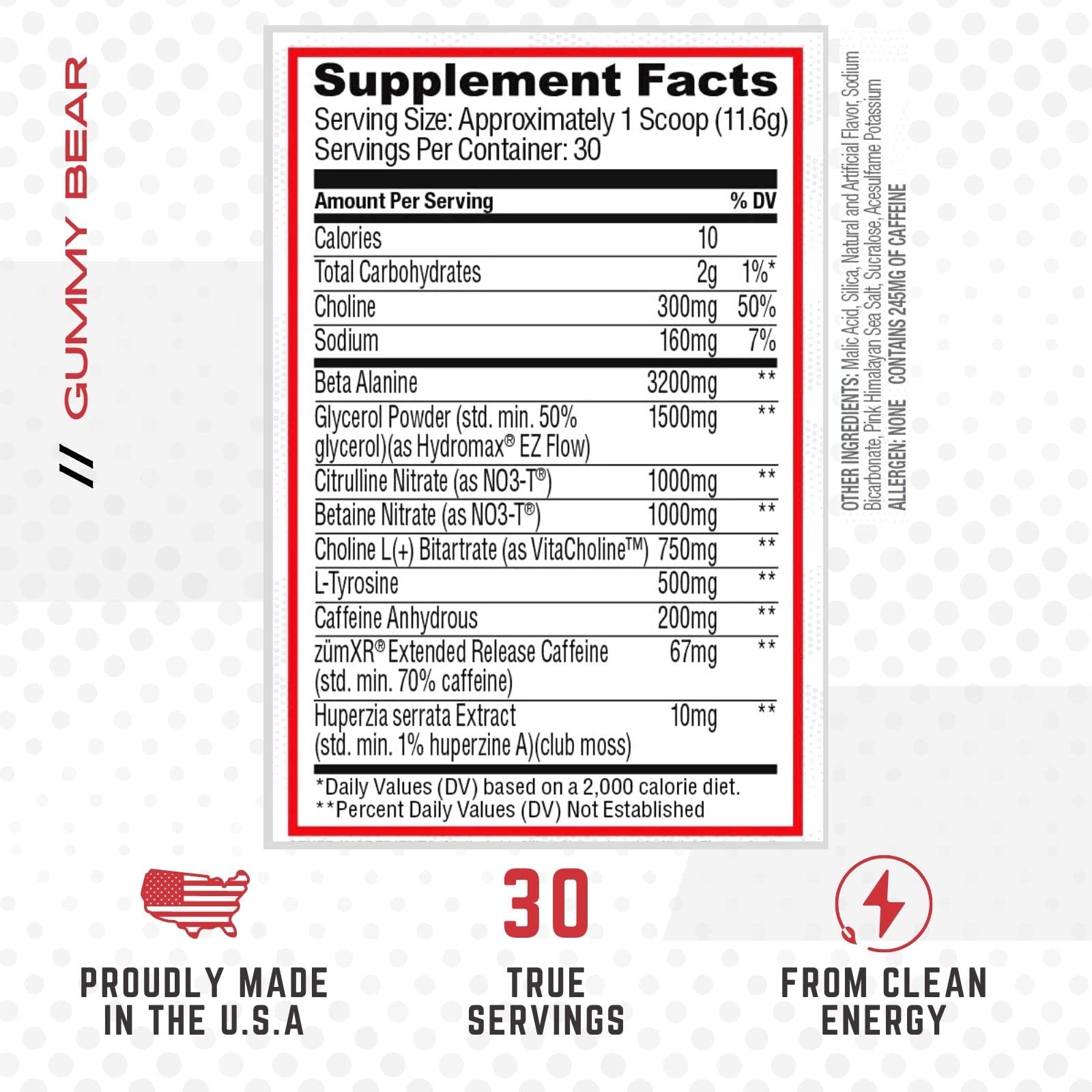 Purus Labs NOXYGEN PREWORKOUT Powder, 30 Servings (Gummy Bear) Purus LabsAu supplements
