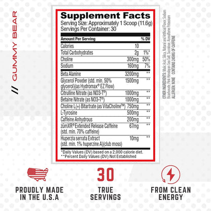 Purus Labs NOXYGEN PREWORKOUT Powder, 30 Servings (Gummy Bear) Purus LabsUS supplements