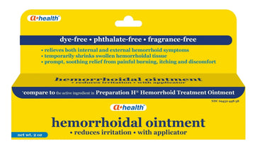 A+Health Hemorrhoid Treatment, Hemorrhoidal Ointment Relieves Symptoms of Burning, Itching, Discomfort, 2 Ounce Tube with Applicator, Reduces Irritation and Pain Relief A+HealthAu supplements
