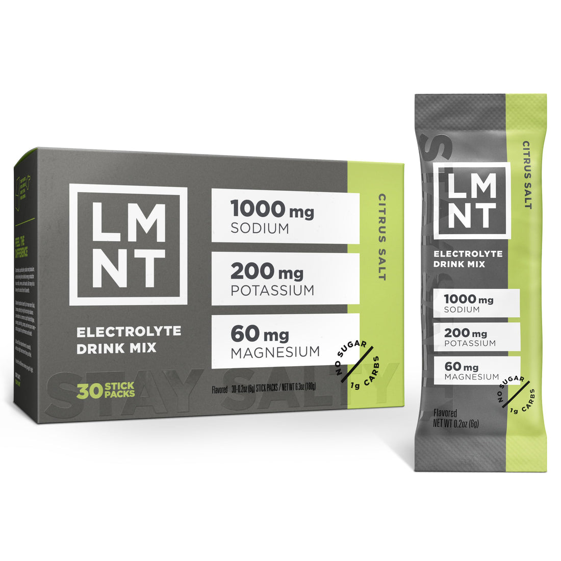 LMNT Zero Sugar Electrolytes - Citrus Salt | Drink Mix | 30-Count Drink LMNTUS supplements