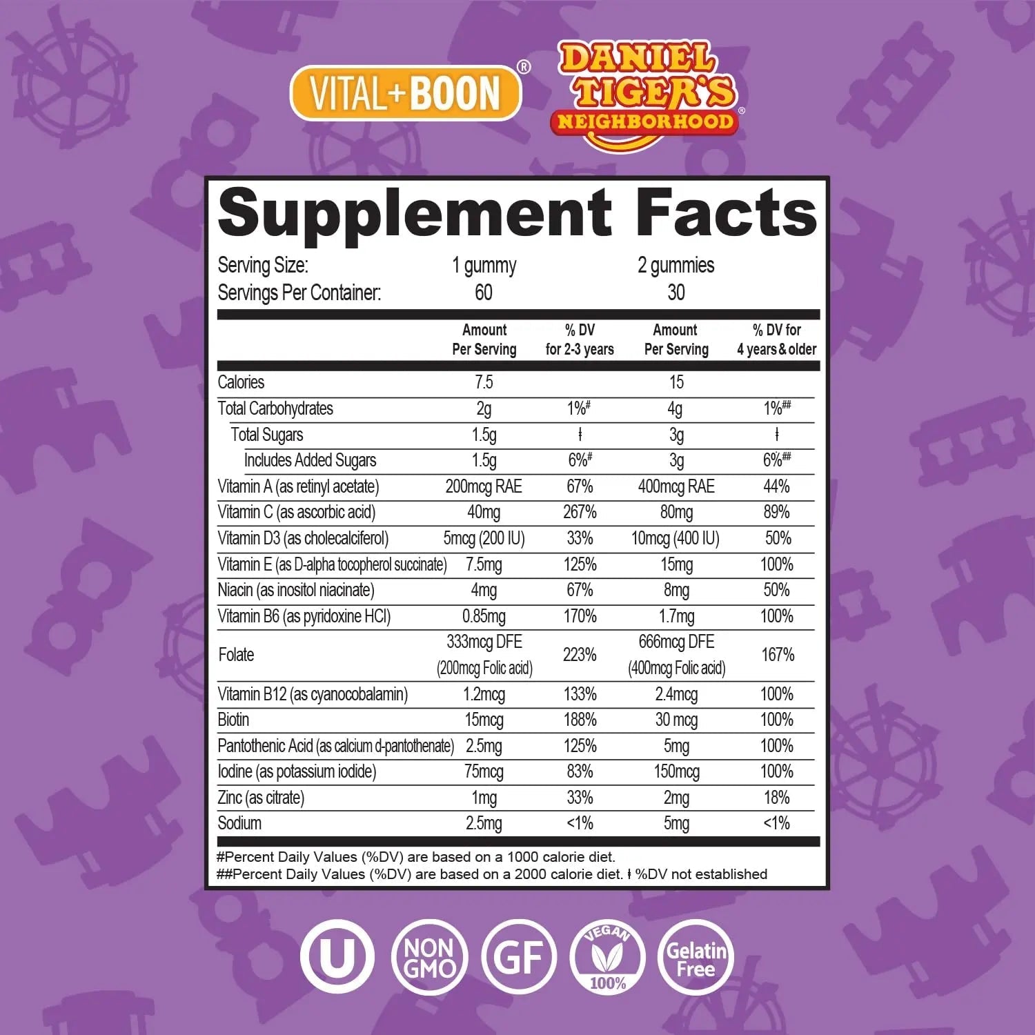 Daniel Tiger - Kids Multivitamin Gummies (60 Gummy Bottle) Toddler 2+ & Kids Vitamins - 12 Essential Vitamins & Minerals to Support Bone Health AvidAu supplements