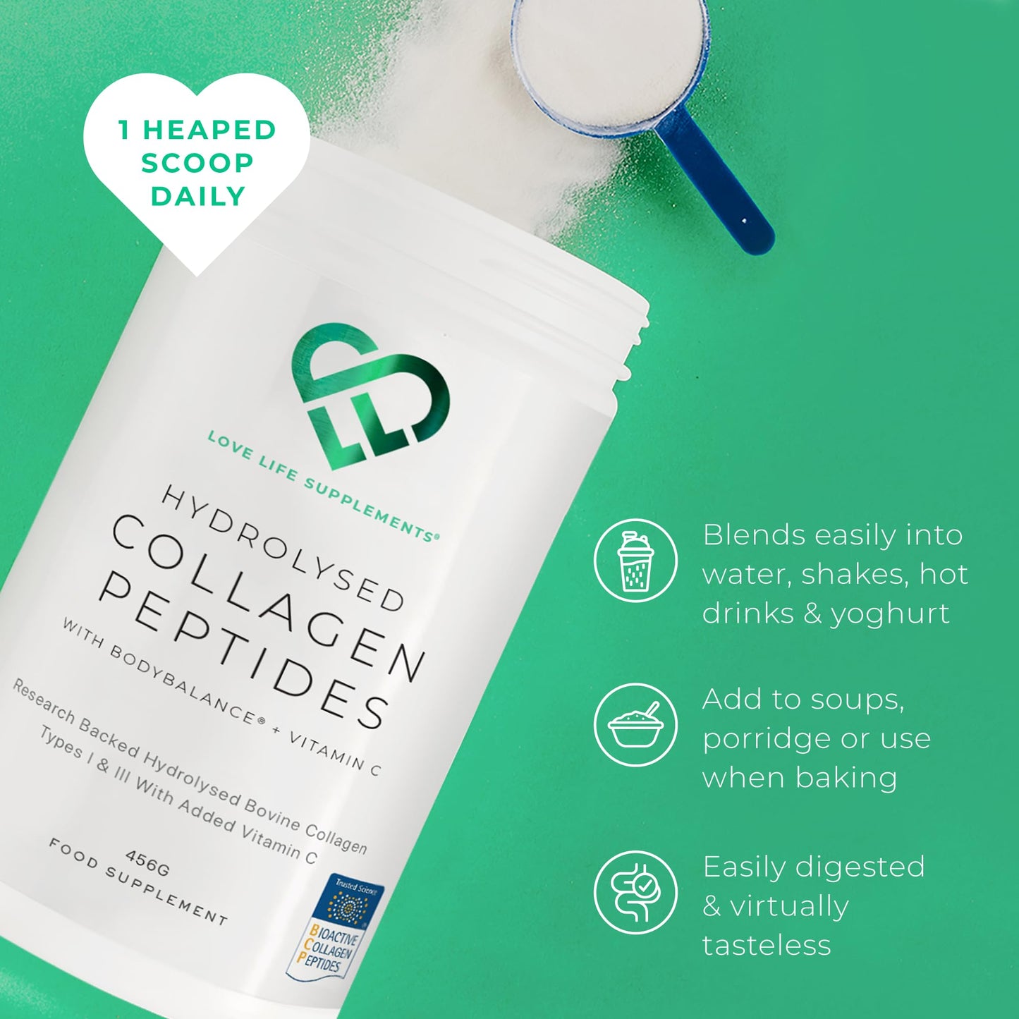 BODYBALANCE® Collagen Powder by LLS - Hydrolysed Bovine Collagen Peptides Types 1 & 3 with Vitamin C - Joint, Ligament LOVE LIFE SUPPLEMENTSUS supplements