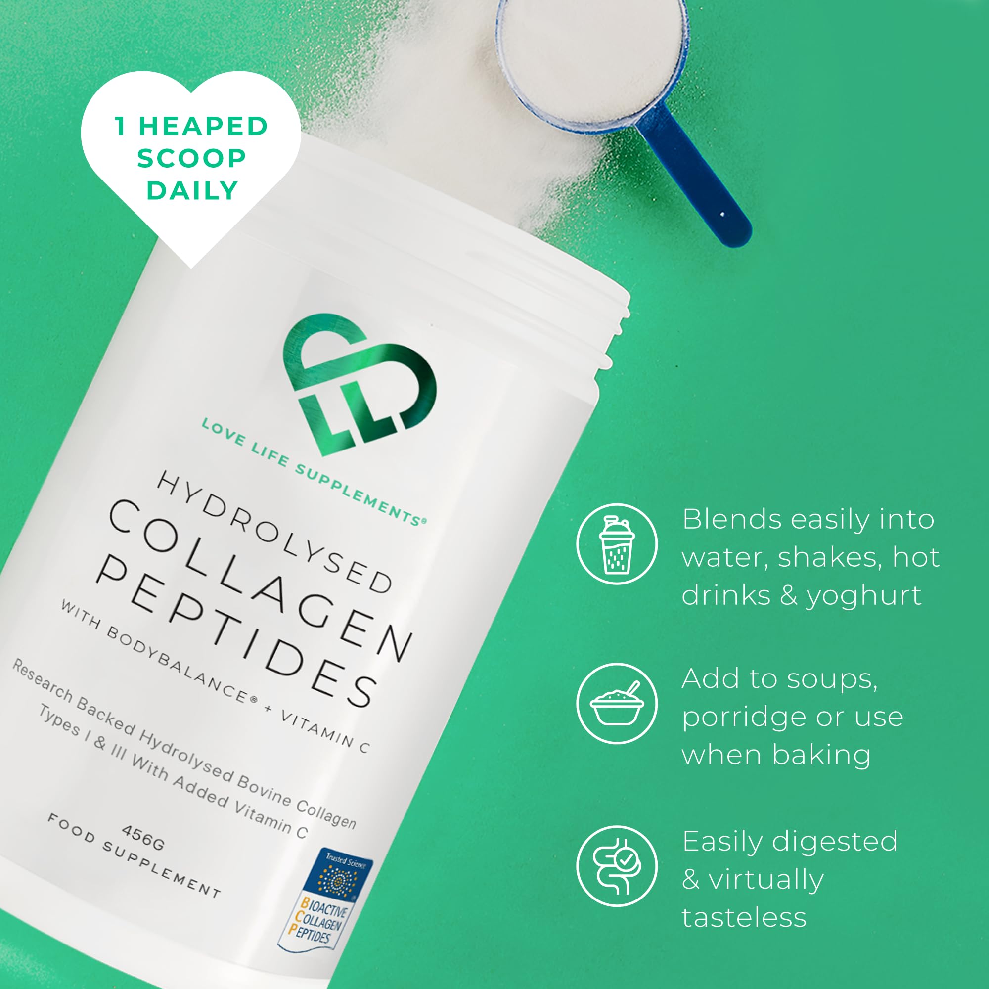 BODYBALANCE® Collagen Powder by LLS - Hydrolysed Bovine Collagen Peptides Types 1 & 3 with Vitamin C - Joint, Ligament LOVE LIFE SUPPLEMENTSAu supplements