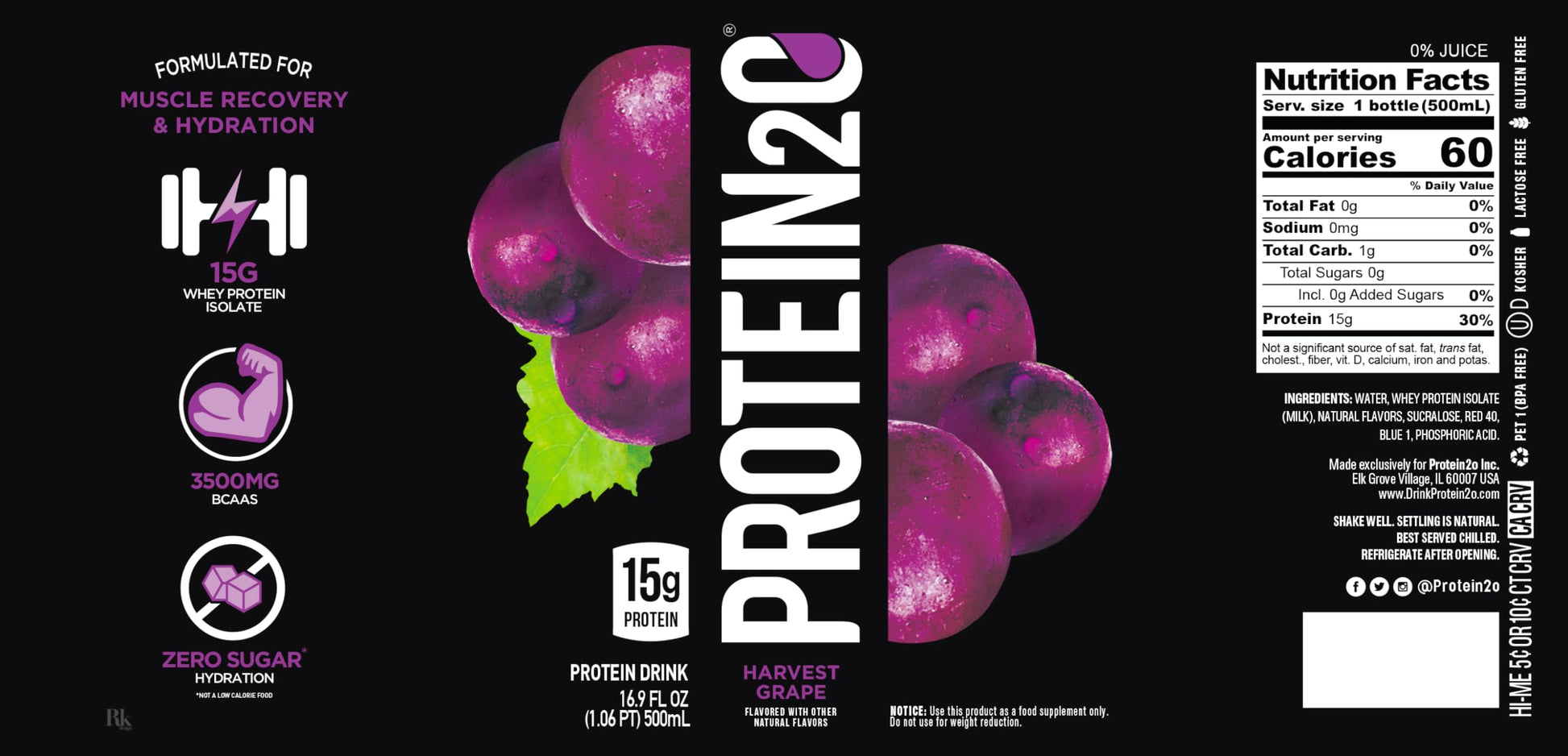 Protein2o 15g Whey Protein Isolate Infused Water, Ready To Drink, Sugar Free, Gluten Free Protein2oAu supplements