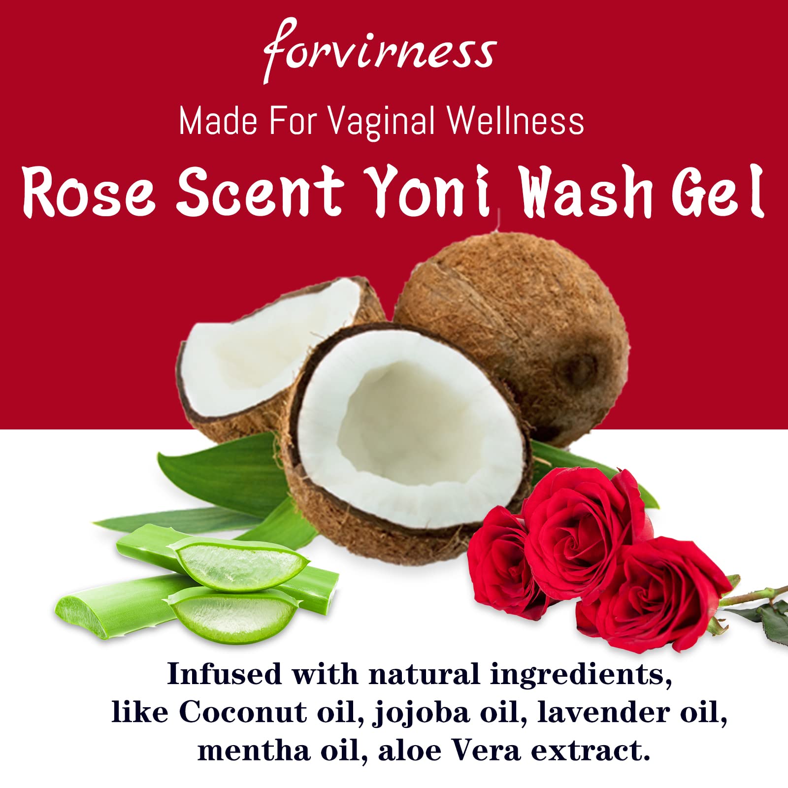 forvirness Feminine Wash with Cleaning Factor, Vaginal Wash - Clean, Remove Odor, pH Balance forvirnessAu supplements