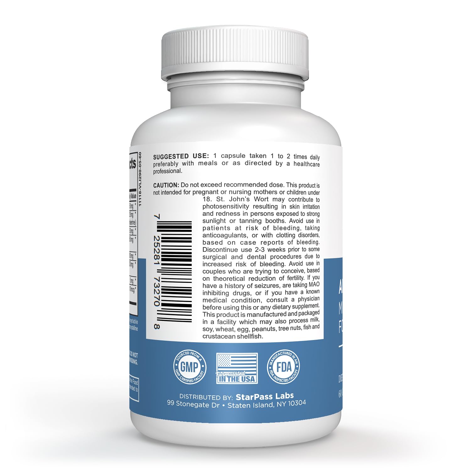StarPass Labs Advanced Memory Formula Extreme Brain Booster, Brain Supplement for Memory, Focus and Mental Performance, Memory Vitamins for Better Brain Health 180 Capsules (3 Pack) StarPass LabsAu supplements