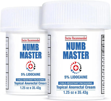 Clinical Resolution Numb Master 5% Lidocaine Topical Numbing Cream, 2 Pack of 1.25 Oz, Pain Relief Burn Itch Numb, Maximum Strength Topical Anesthetic with Allantoin, Vitamin E, Hemorrhoid Treatment Clinical ResolutionAu supplements