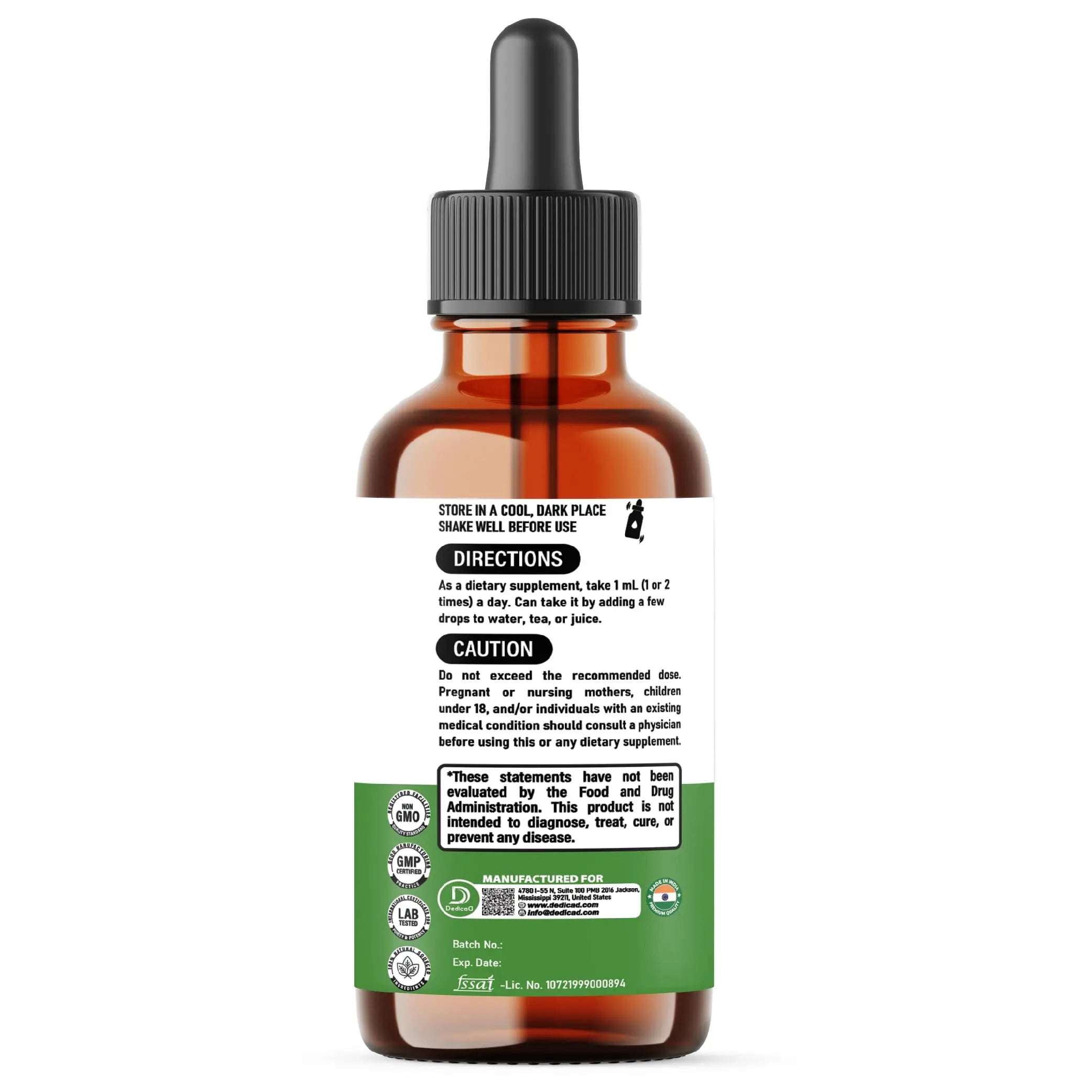 DEDICAD 12in1 Wormwood Liquid Drops - Black Walnut Wormwood Tincture Liquid Extract Whole Cloves and 9 More Herbs - 60 Days Supply DEDICADnz supplements