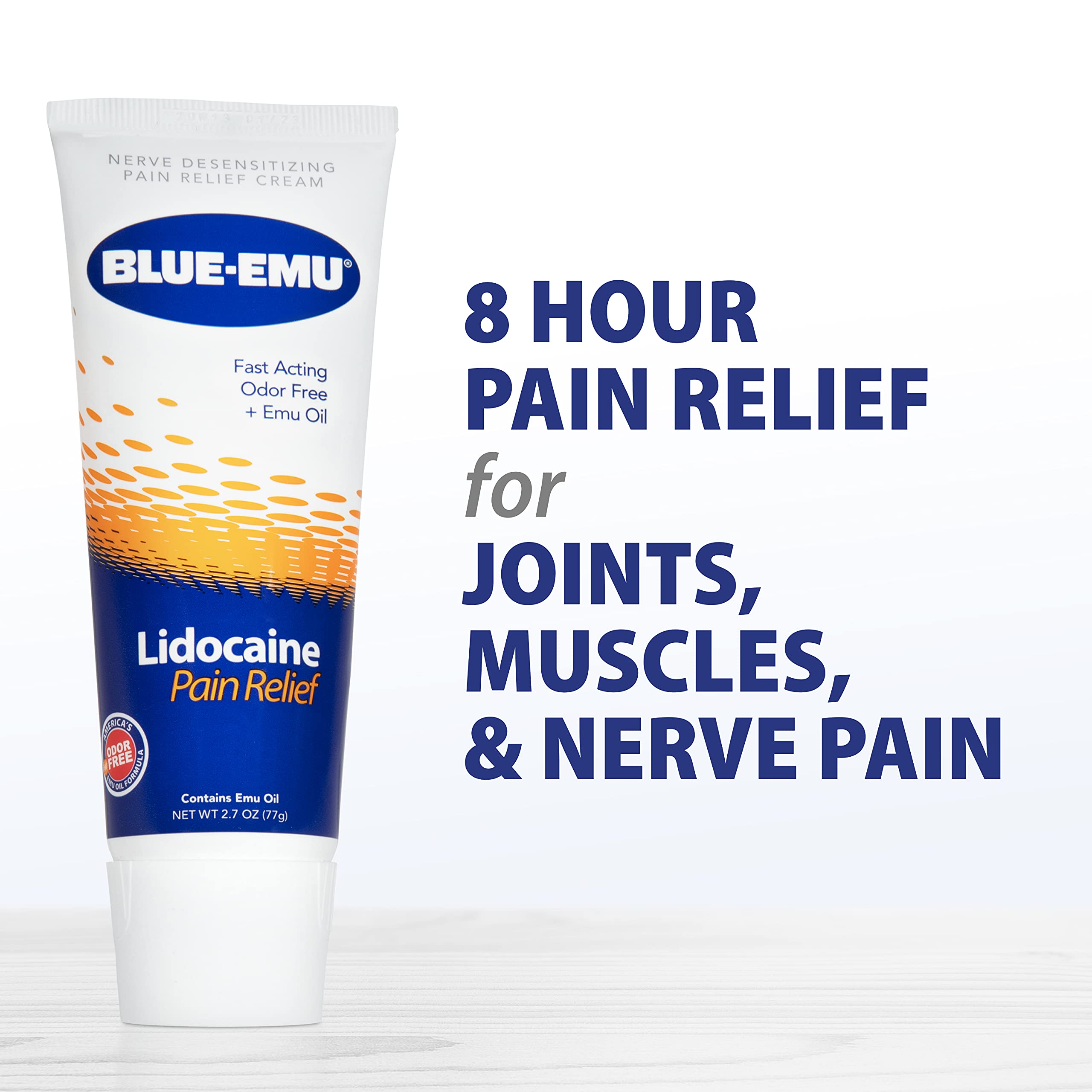 BLUE-EMU Lidocaine Pain Relief Cream for Fast, Numbing Relief, 2.7 Oz, 1 Pack BLUE-EMUAu supplements