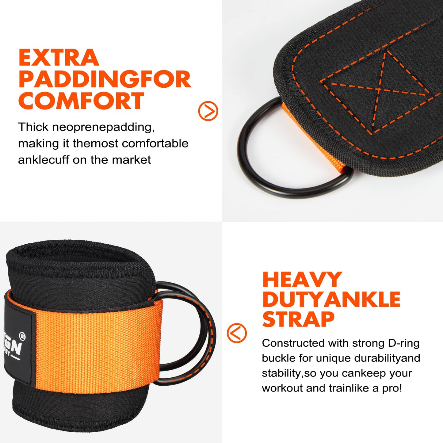 Ankle Resistance Bands with Cuffs for Leg and Glute Training - Exercise Equipment HPYGNUS supplements