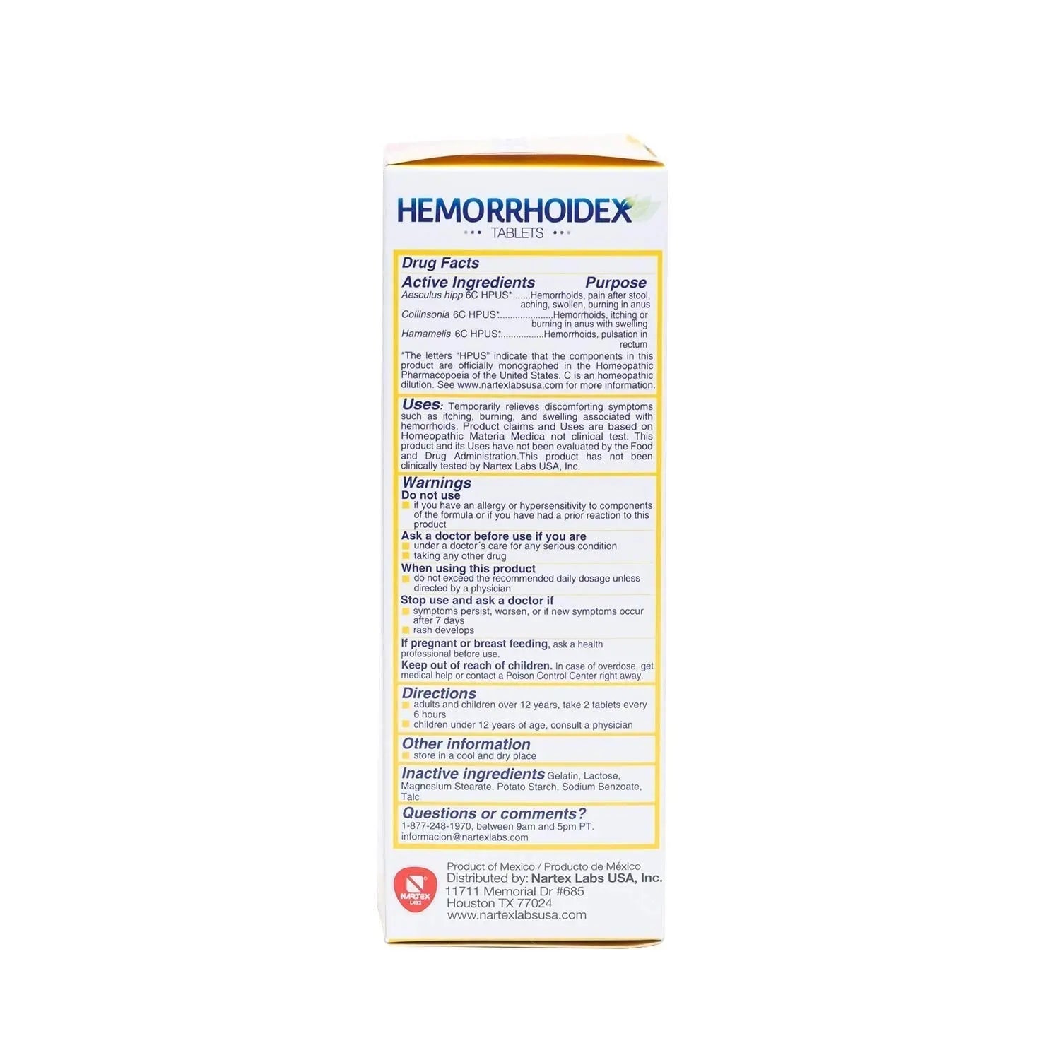 Nartex Hemorrhoid X Treatment Combo Pack 1 Tube & 30 Tablets NARTEX LABSAu supplements