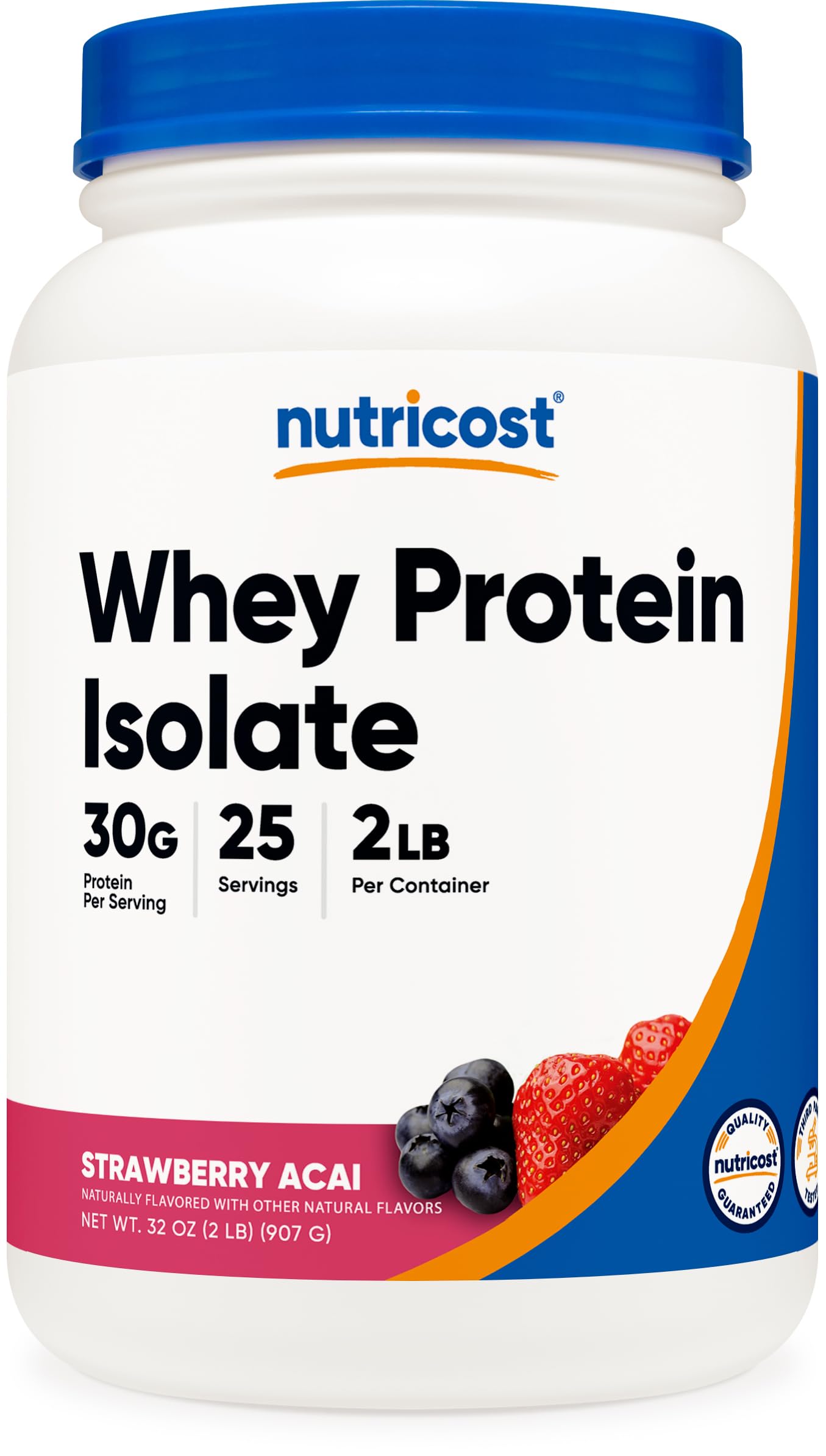 Nutricost Whey Protein Isolate (Strawberry Acai, 2 Pounds) NutricostUS supplements