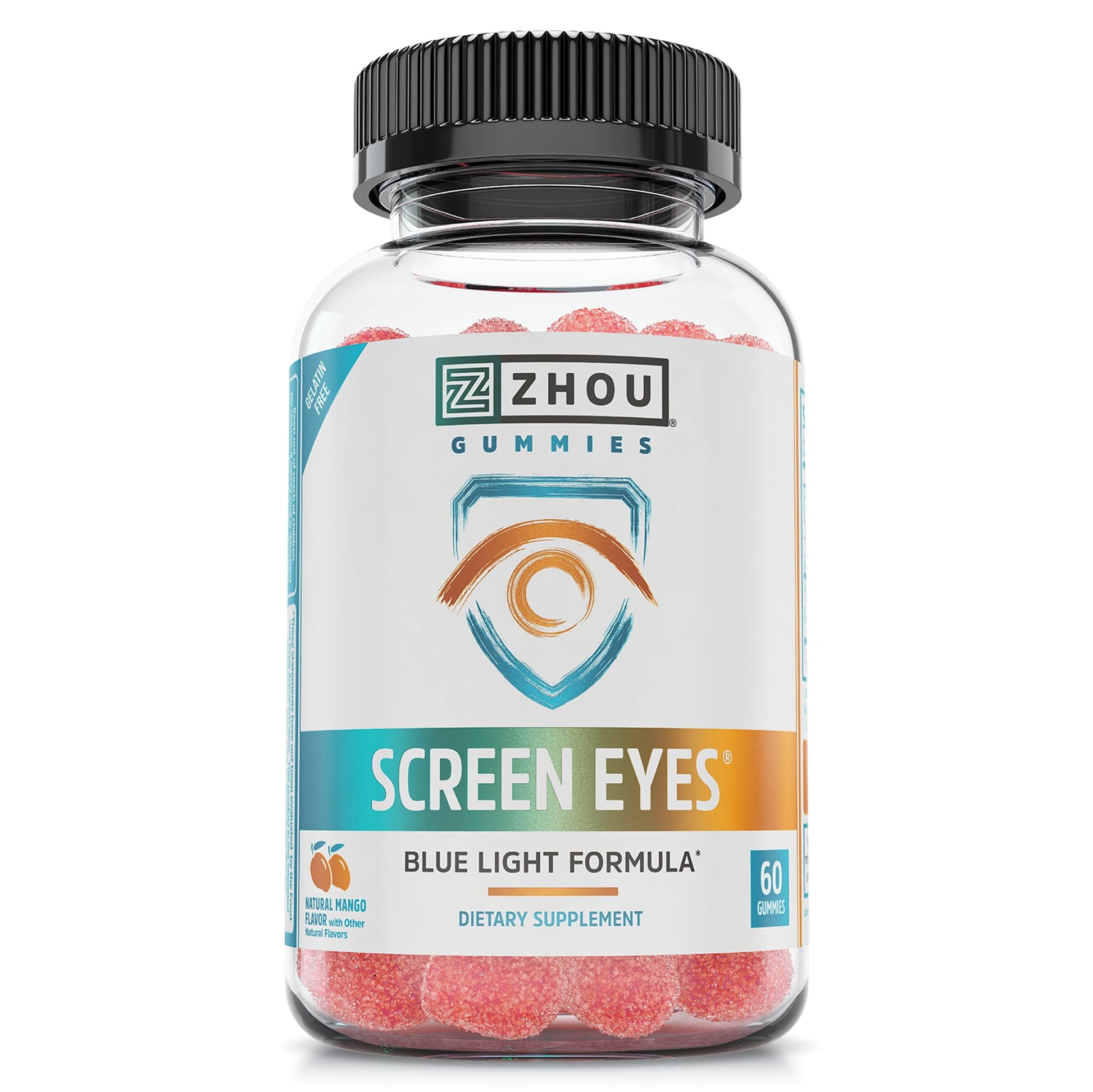 Zhou Screen Eyes Gummies - Lutein Gummies for Eye Health, Lutein and Zeaxanthin for Adults & Kids, Supports Eyesight, Blue Light Vision Health Formula - 60 Count ZHOUAu supplements