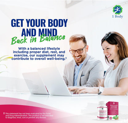 1 Body Adaptogen Complex with Ashwagandha 1 BodyUS supplements