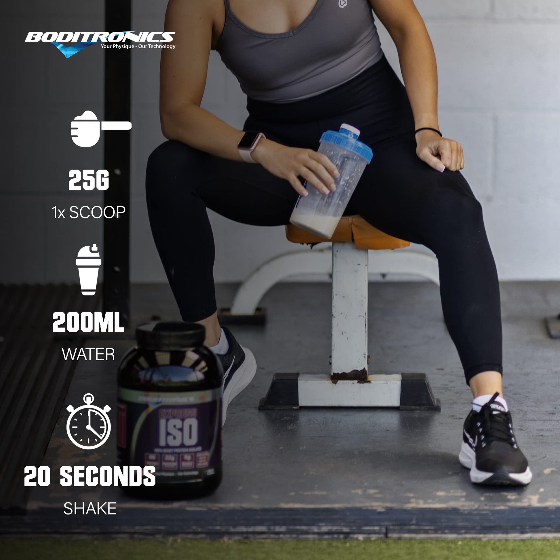 Boditronics 1.5 kg Iso Express Whey 100% Whey Isolate Protein Powder with Occurring Amino Acid BoditronicsAu supplements