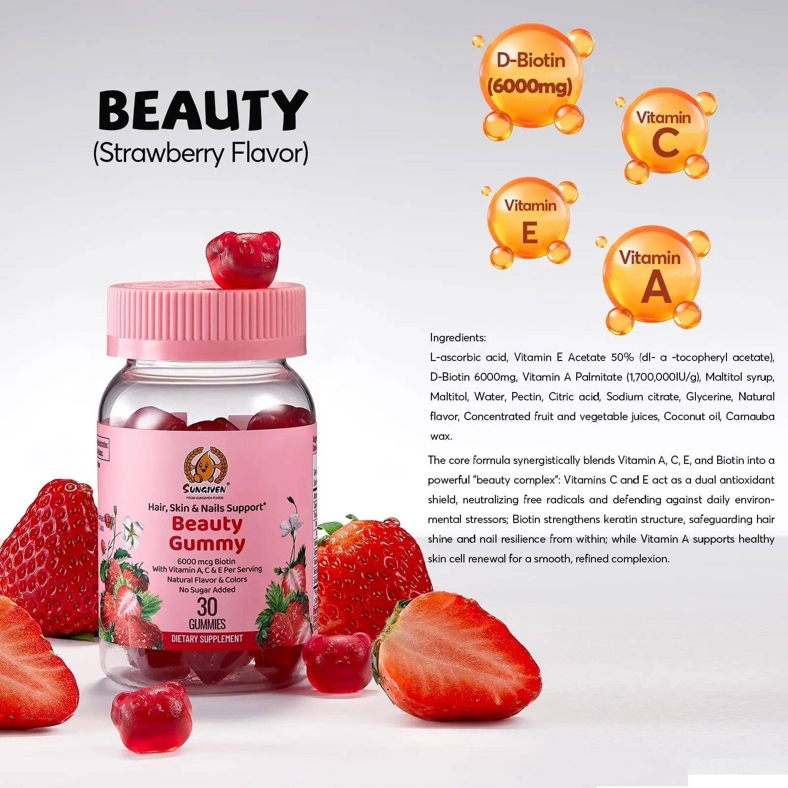 Women's Multivitamin Gummy Pack, 3 Support for Hair Skin Nails Sleep Daily Health, Vitamins A, D, C, E, Biotin, Ashwagandha SUNGIVENAu supplements