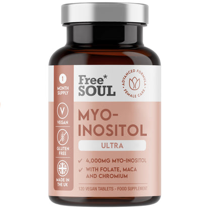 Free Soul Myo-Inositol Ultra Supplement with 4,000mg Myo-Inositol, 200ug Folate, 100ug Free SoulUS supplements