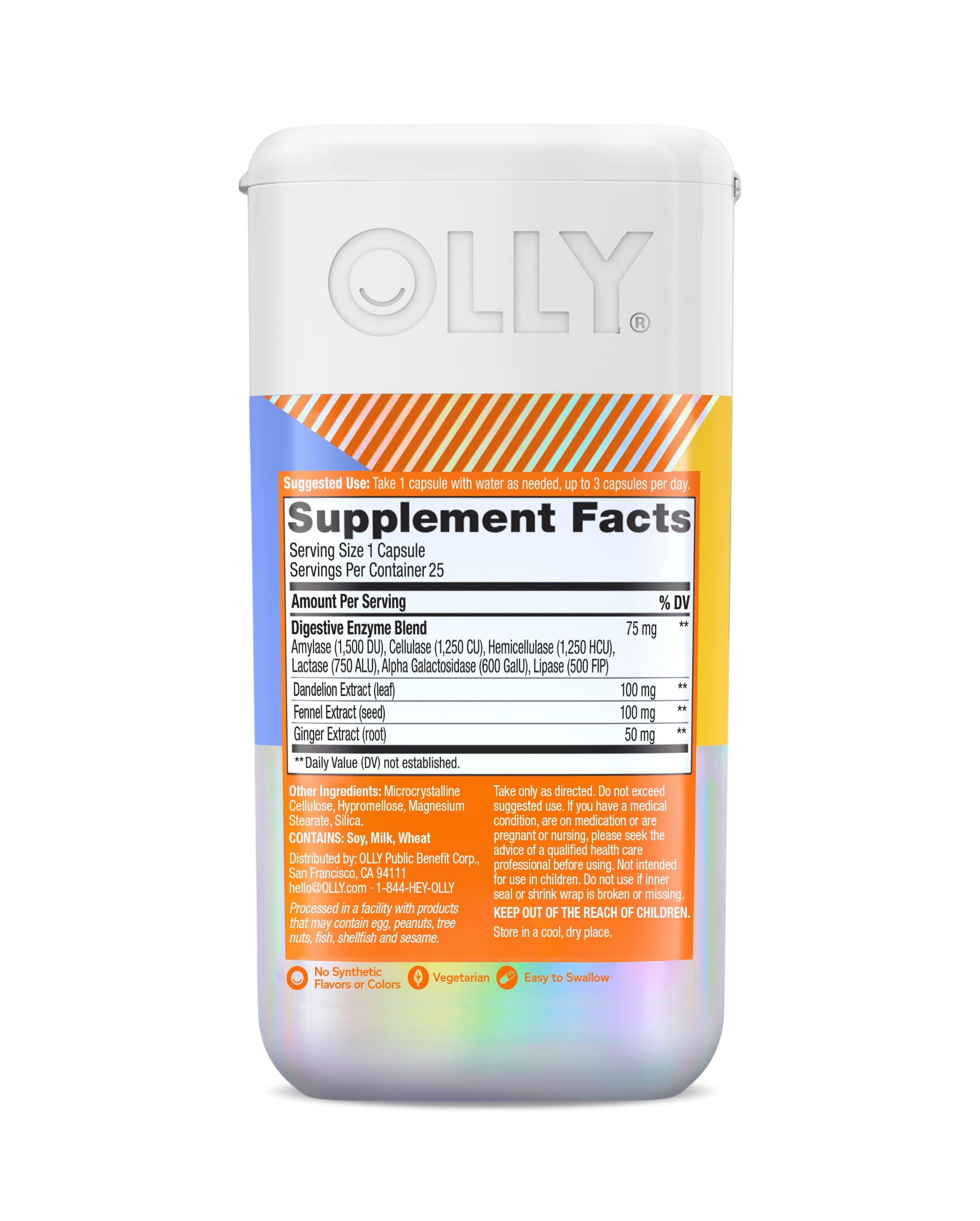 OLLY Beat The Bloat Capsules, Digestive Support Enzymes, Supplement for Women - 25 Count OLLYAu supplements
