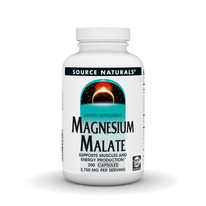 Source Naturals Magnesium Malate, Magnesium Malic Acid Supplement, Non GMO, 3750 MG Source NaturalsUS supplements